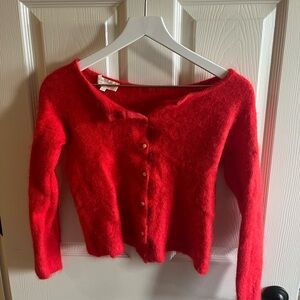 Sezane Gaspard Red Women's Cardigan Sweater